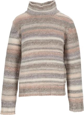 KANGRA Truien & Vesten, Dames, Beige, XS, Dolcevita in filato stampato