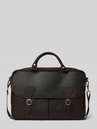 Barbour Laptoptasche aus gewachster Baumwolle in Oliv, Gr&ouml;&szlig;e 1