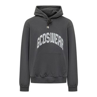 GCDS Gcds, Hoodies & sweatvesten, Heren, Zwart, M, Logo Gems Hoodie
