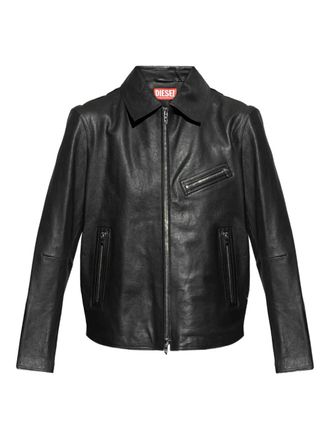 Diesel L-Korn-Wrd jacket - men - Lamb Skin - 46 - Black