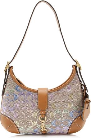 Coach Crystal Embellished CC Hamptons Hobo