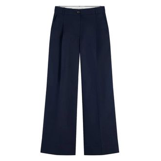 Tommy Hilfiger Wide Broeken - Dames - Wijde Broeken - Blauw - XS - Broeken