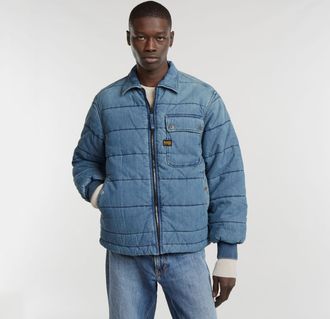 G-Star Mens G-Star RAW Padded Zip Bomber - Navy - Size Medium