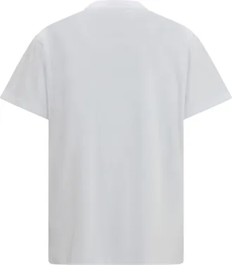 Ganni Womens T-Shirt Cherry Print Bright White Cotton T-Shirts & Jerseys