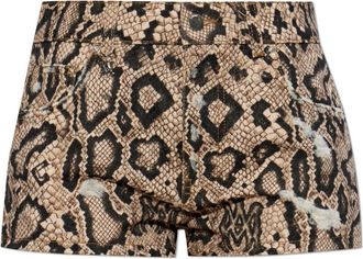 Amiri Snake Denim Short - Dames - Denim shorts - Beige - W26 - Denim - Korte Broeken