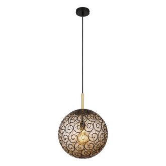 Globo Lighting L&aacute;mpara Colgante - Fitz - Negro - Metal - &Oslash; 35cm - - Globo