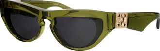 Burberry Stijlvolle Zonnebril - Dames - Zonnebrillen - Groen - 58 MM - Accessoires