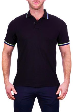 Maceoo MozartTip Black Piqu&eacute; Polo at Nordstrom, Size Medium