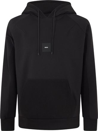 HUGO BOSS Heren Snoody geribde hoodie (Zwart)