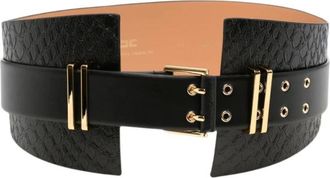 Elisabetta Franchi Accessoires, Dames, Zwart, L, Elisabetta Franchi Riemen Zwart