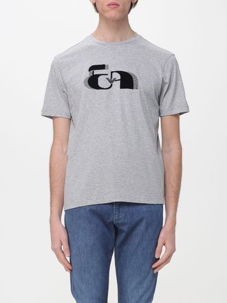 Emporio Armani T-shirt in cotone con logo in floccato Emporio Armani