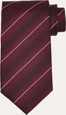 Tom Ford Mens Linen Diagonal Stripe Tie