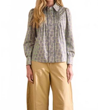 Hunter Bell James Shirt In Navy Bird Block