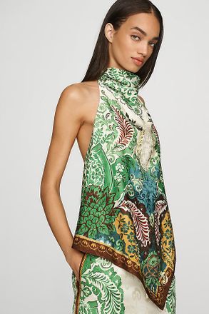 Alemais Florence Mock-Neck Halter Top