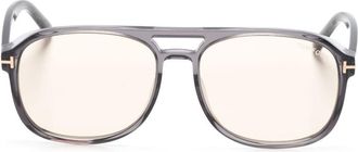 Tom Ford Eyewear pilot-frame tinted-lenses sunglasses - men - Acetate - 58 - Grey
