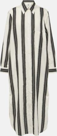 Toteme Jacquard striped cotton-blend shirt dress