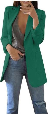 Generic Ladies Blazer Cardigan | Suit Jackets For Women Solid Color WomenS Cardigans With Pockets Slim Fit Ladies Blazer Jackets Long Sleeve Casual Warm Women