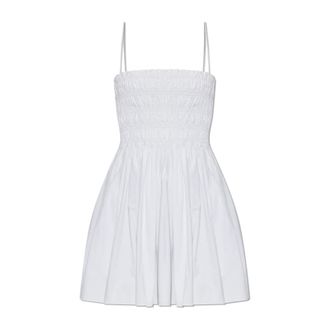 Matteau Short Dresses, female, White, Size: XL Shirred Bodice Mini Dress