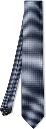 Tom Ford Ties, male, Blue, Size: ONE SIZE Patterned Silk Tie