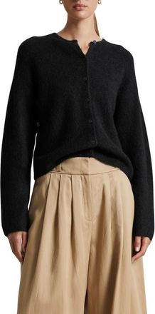 & Other Stories Alpaca Blend Cardigan in Black Dark at Nordstrom, Size X-Large