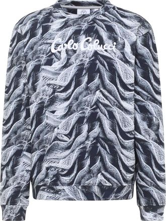 Carlo Colucci Hoodies & sweatvesten, Heren, Zwart, L, Sweatshirt van kunstmatige breitechniek