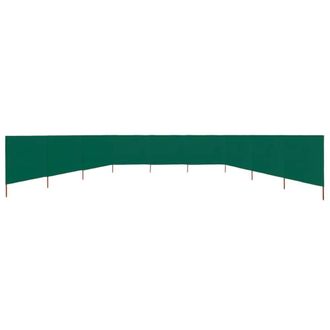 Berkfield Home Durable 9-panel Wind Screen Fabric 1200x80 cm Green