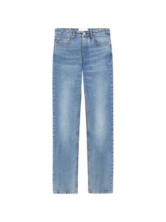 Ami Light Blue Denim Straight-Leg Jeans