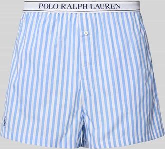Polo Ralph Lauren Pyjama-Shorts mit elastischem Logo-Bund in Hellblau, Größe XL