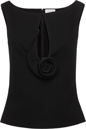 Magda Butrym Black Embellished Boat Neck Top