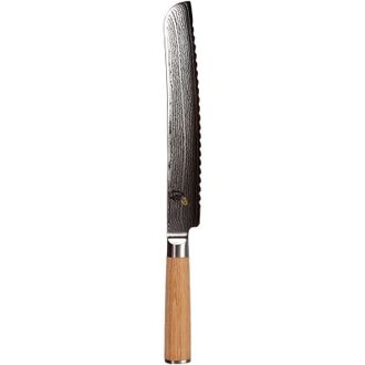 Kai Kai Shun Classic White Cuchillo De Pan Japon&eacute;s 23 Cm De Longitud De Hoja - Cuchillo De Damasco 32 Capas N&uacute;cleo Vg Max - 61 (&plusmn;1) Hrc - Mango De Madera 