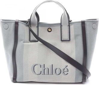 Chlo&eacute; 2010-2025 Canvas Carry tote bag - Blue