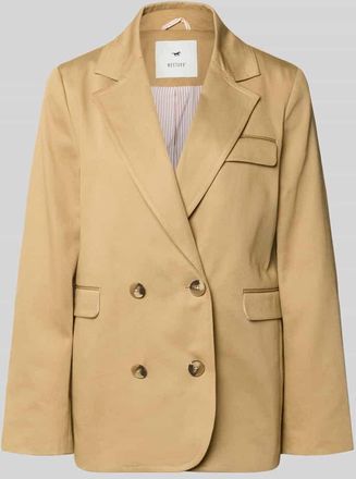 Mustang Jeans Mustang Regular Fit Blazer mit Doppelknopf-Reihe Modell Marlow in Beige, Gr&ouml;&szlig;e XL