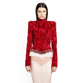 Dilara Findikoglu Theather of Life Velvet Jacket