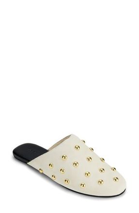 Yosi Samra Zoe Studded Mule in Cream at Nordstrom, Size 10
