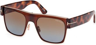 Tom Ford FT1073 48F Shiny Dark Brown/Havana/Brown Gradient
