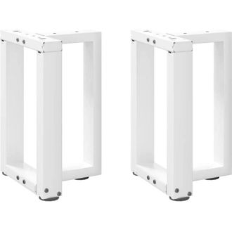 vidaXL Vidaxl - Patas Para Mesa De Centro En Forma De T (2 Unidades), Color Blanco, 28 X 25 X (42-43) Cm, Acero