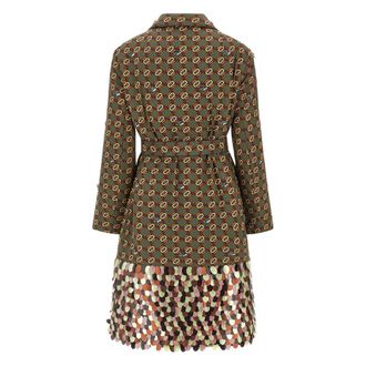 Dries Van Noten Roltas Crystal-appliqu&eacute; Patterned Coat