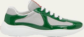 Prada Americas Cup Vernice Patent Runner Sneakers