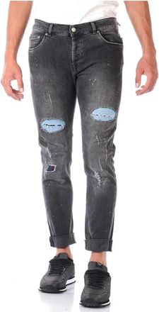 Daniele Alessandrini Grijze Pj 5620L1703706 - Heren - Slim Fit Jeans - Grijs - W32 - Katoen - Jeans