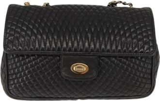 Bally Pre-owned Shoulder Bags, female, Black, Size: ONE SIZE Pre-owned Leather Shoulder Bag