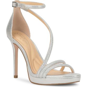 Jessica Simpson Kids Noralina Ankle Strap Sandal in Silver at Nordstrom, Size 6.5