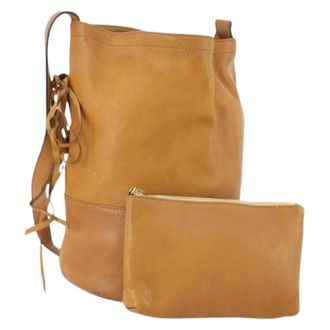 Celine Pre-owned Bucket Bags, female, Beige, Size: ONE SIZE Pre-owned Vintage Bucket Shoulder Bag