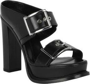 Alexander McQueen Boxcar Slide Sandal in Black Silver at Nordstrom Rack, Size 8Us / 38Eu
