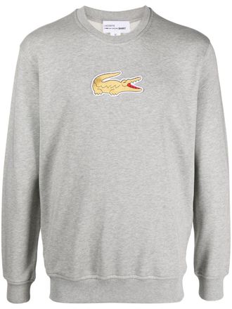Comme Des Garçons X Lacoste logo patch cotton jumper - Grey