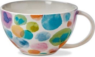 Tag Watercolor Dot Latte Mug Multi Stoneware Everyday in White at Nordstrom