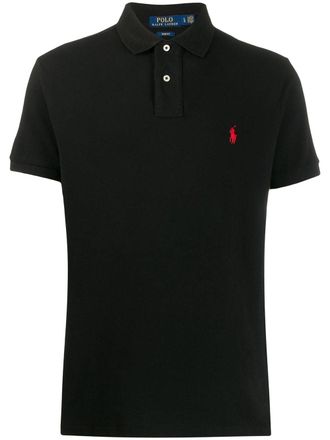 Polo Ralph Lauren embroidered logo polo shirt - Black