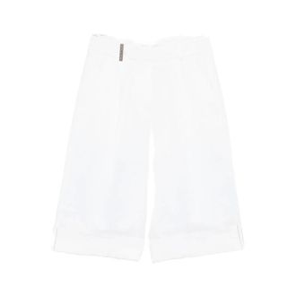 PESERICO Peserico, Long Shorts, female, White, Size: XS Cuffed-Hem Trousers