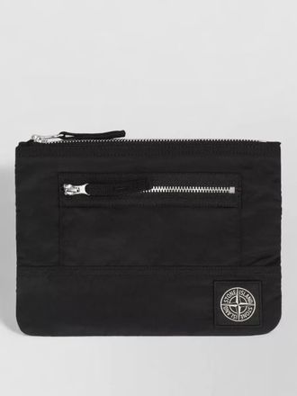 Stone Island iridescent nylon metal clutch bag