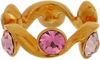 Oscar De La Renta Crystal Wave Ring