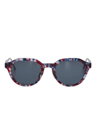 Thom Browne oval-frame sunglasses - unisex - Acetate - 49 - Red